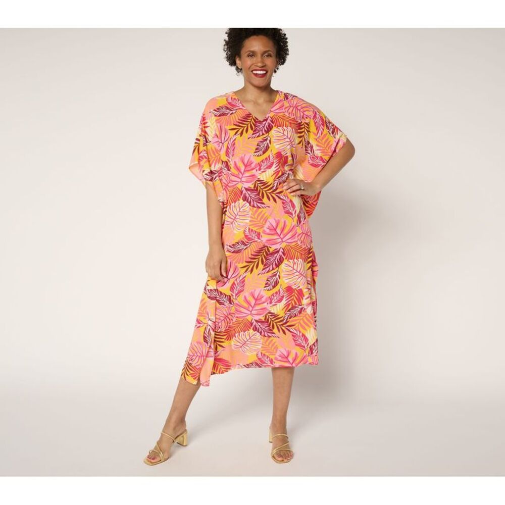 Top Knot Women's Petite Dress PM Cheat the Heat Island Multi-colored A689791